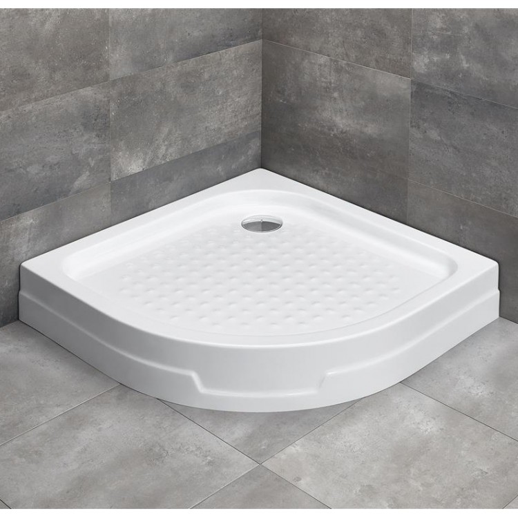 Dušas paliktnis pusapaļš Radaway Rodos A Compact 80x80 ,balts
