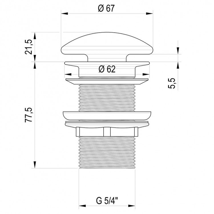 Sifona izplūde Ravak, balts, X01695