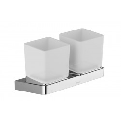 Glāze ar turētāju, dubultais Ravak 10°, hroms TD 220.0