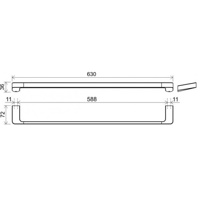 Dvieļu turētājs Ravak 10° 63 cm, hroms TD 310.00