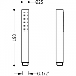 Rokas duša TRES TUB, hroms, 913412380
