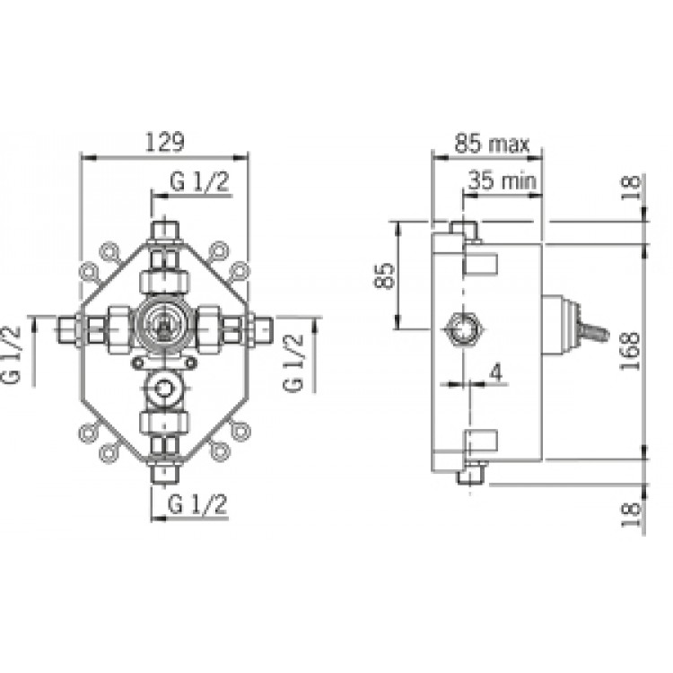 Dušas maisītāja iebūvējamā daļa ORAS 1286 NEW