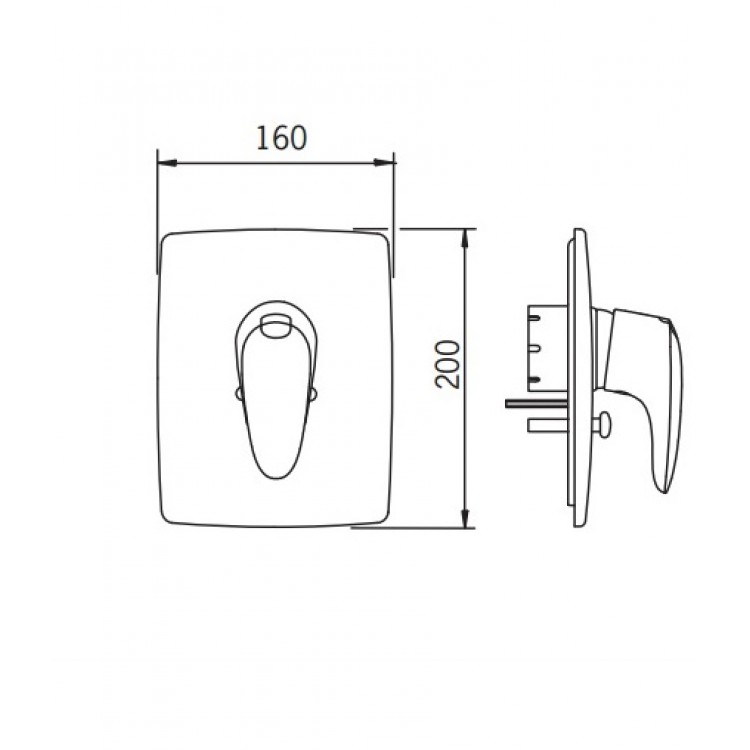Vannas un dušas iebūvējamā maisītāja dekoratīvā daļa ORAS VEGA 1888