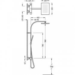 Dušas sistēma SLIM exclusive TRES 20219501AC