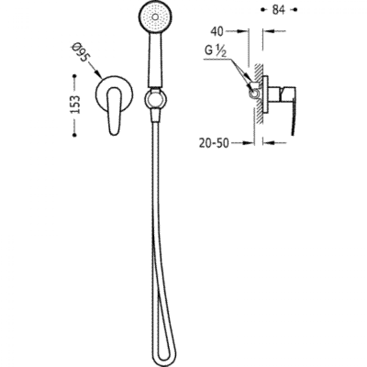 Dušas sistēma iebūvējamā FLAT-TRES 20417702