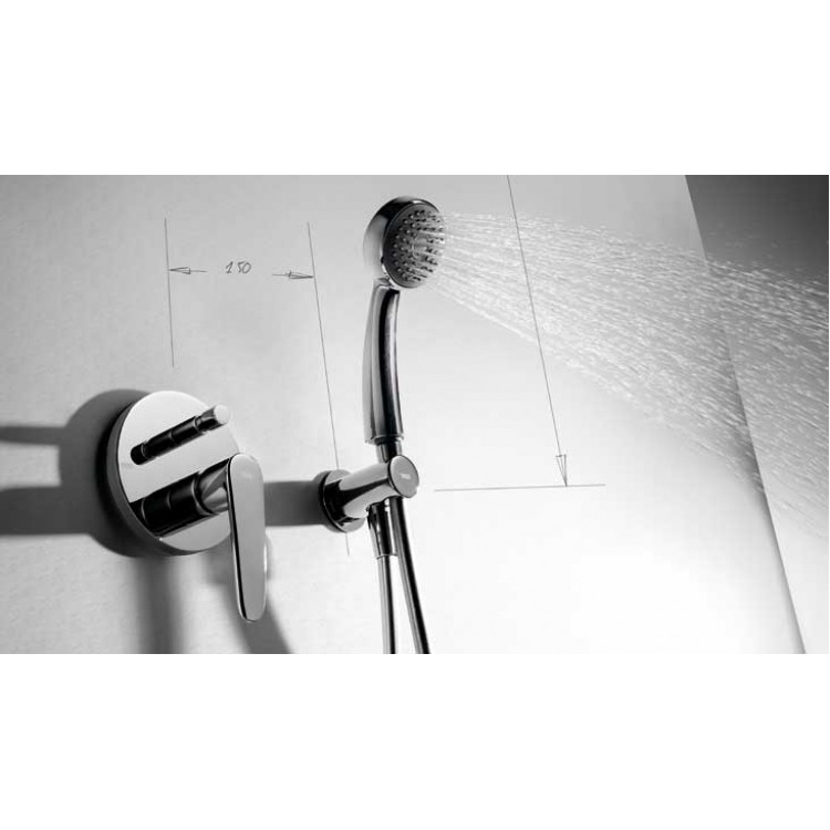 Dušas iebūvējamais maisītājs FLAT-TRES, hroms 20417701