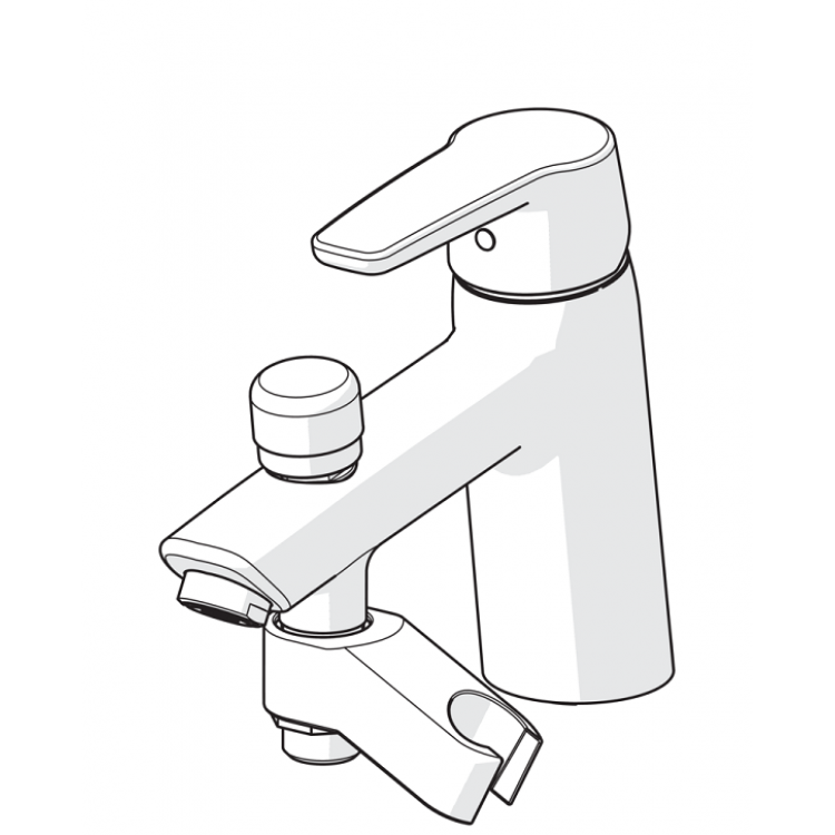 Vannas un dušas maisītājs uz vannas malas ORAS SAGA 3946F