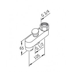 Jaucējkrāna izteka ar trīseju vārstu ORAS 221200
