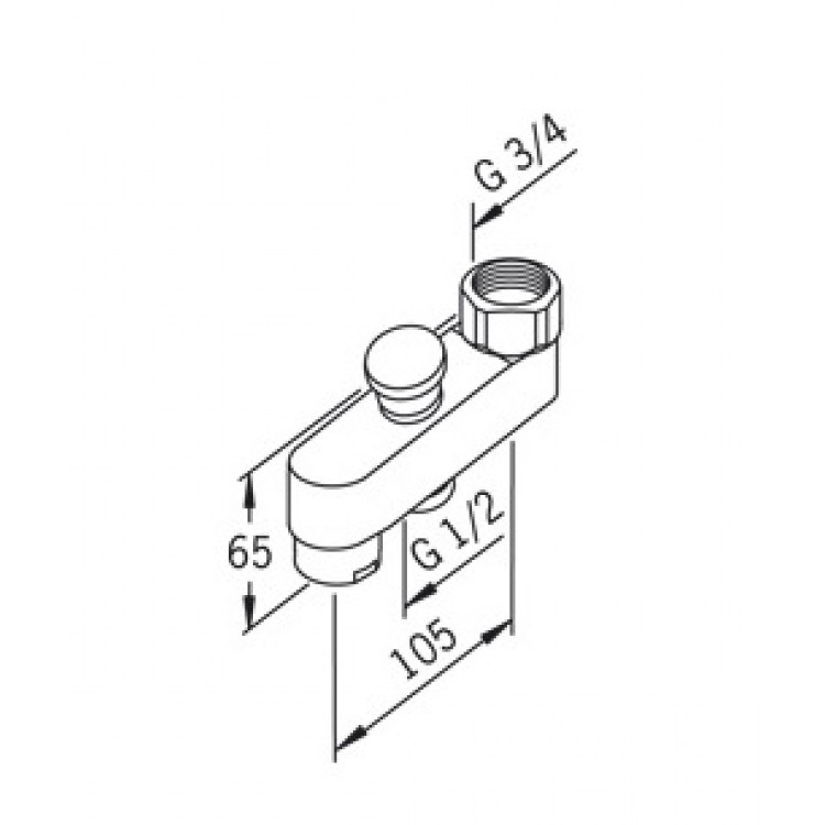 Jaucējkrāna izteka ar trīseju vārstu ORAS 221200