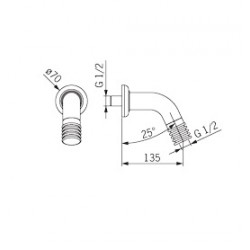 Dušas galvas turētājs ORAS 231112