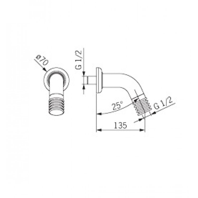 Dušas galvas turētājs ORAS 231112