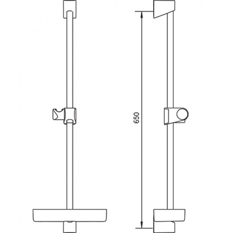 Dušas stienis TRES 673mm, 03463706