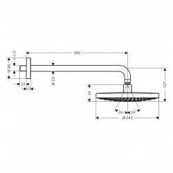 Dušas galva HG Raindance Select S 240 2jet, balts/hroms 26466400