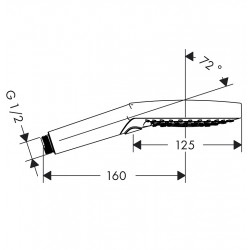 Rokas duša HG Raindance Select S 120 3jet, balts/hroms 26530400