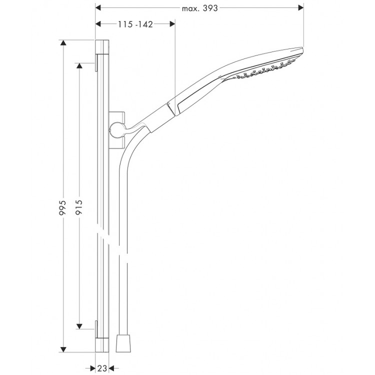 Dušas komplekts Hansgrohe Raindance Select S150 3jet 26626400