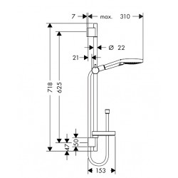 Dušas komplekts Hansgrohe Raindance Select S120 3jet 26630000