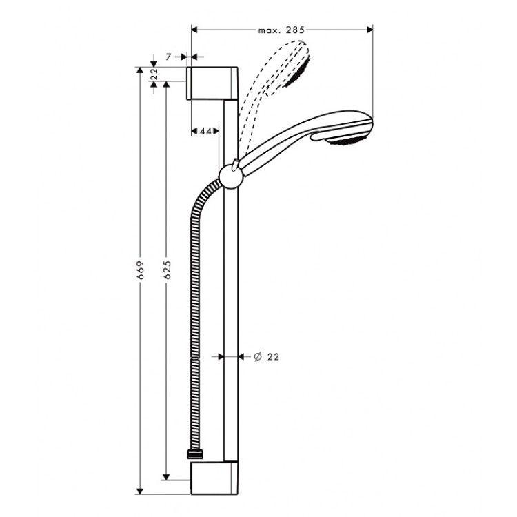 Dušas komplekts Hansgrohe Crometta 85 Variojet 27763000