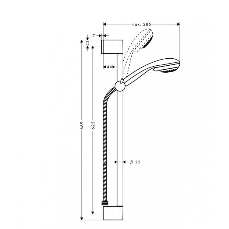 Dušas komplekts Hansgrohe Crometta 85 Multi 27767000