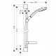 Dušas komplekts Hansgrohe Croma 100 Vario 27771000