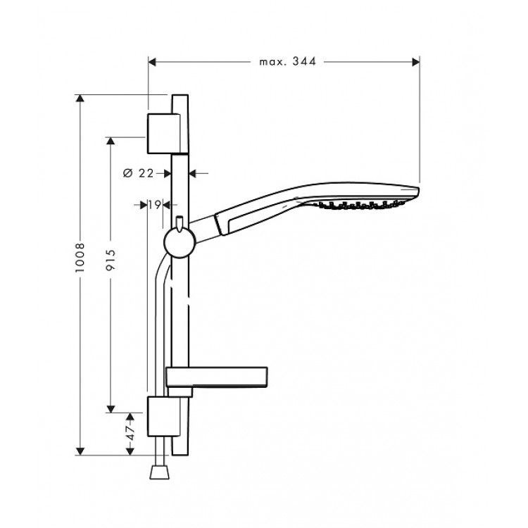 Dušas komplekts Hansgrohe Raindance Select S150 3jet 27803400