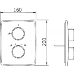 ORAS CUBISTA Dušas Termostata jaucējkrāns 2887