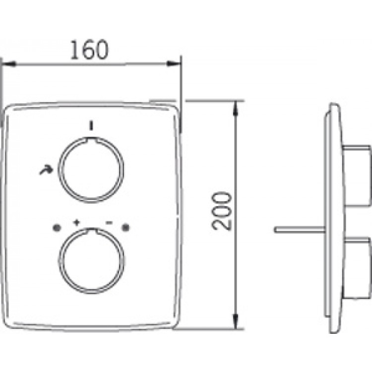 ORAS CUBISTA Dušas Termostata jaucējkrāns 2887