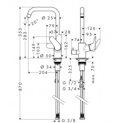 Virtuves izlietnes maisītājs Hansgrohe Focus 31823000