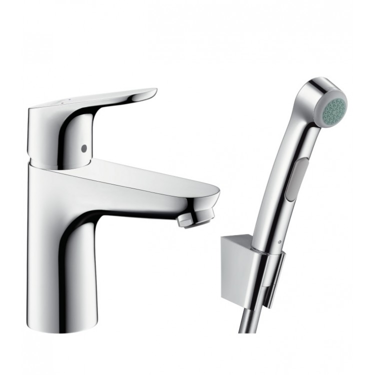 Izlietnes maisītājs ar bidetta rokas dušu Hansgrohe Focus 100, 31927000