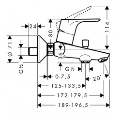 Vannas un dušas maisītājs Hansgrohe Focus, 31940000