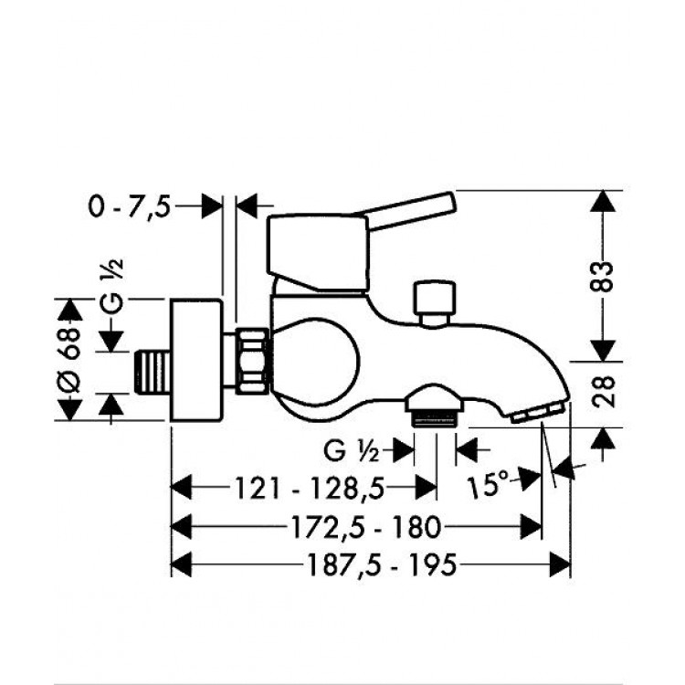 Vannas un dušas maisītājs Hansgrohe Talis S, 32420000