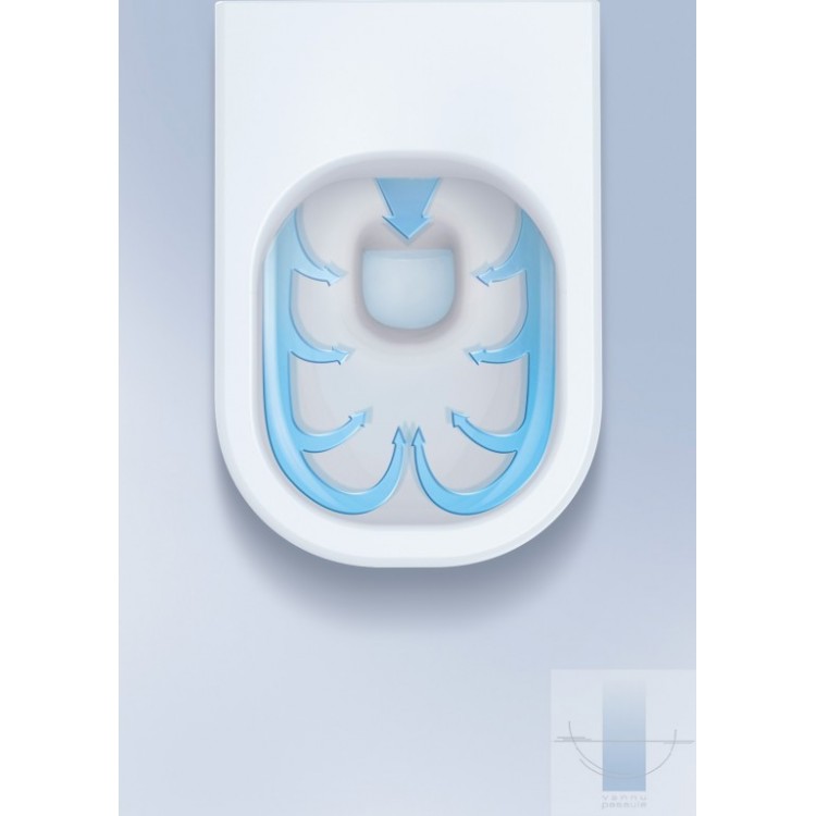 Invalīdu tualetes pods piekaramais JIKA DEEP Rimless bez vāka, pagarināts,  balts