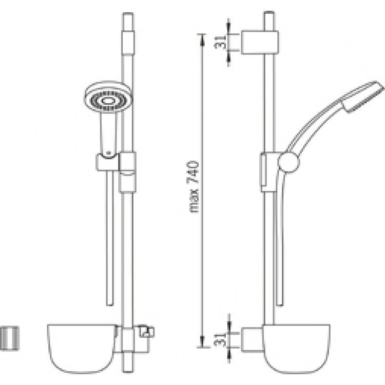 Dušas komplekts ORAS NATURA 500