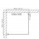 Dušas stūris kvadrātveida Duschy Corner 1000x1000,Frost stikls 2x5233-100