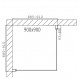 Dušas stūris kvadrātveida Duschy Corner 900x900, caurspīgs stikls 2x5231-90