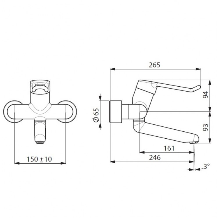 Izlietnes jaucējkrāns ORAS MEDIPRO 5526B