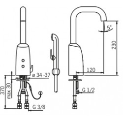 Izlietnes maisītājs ORAS ELECTRA 12V, 6336F