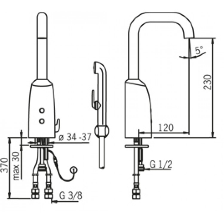 Izlietnes maisītājs ORAS ELECTRA 12V, 6336F