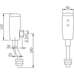 Pisuāra krāns ORAS ELECTRA 6V 6568Z
