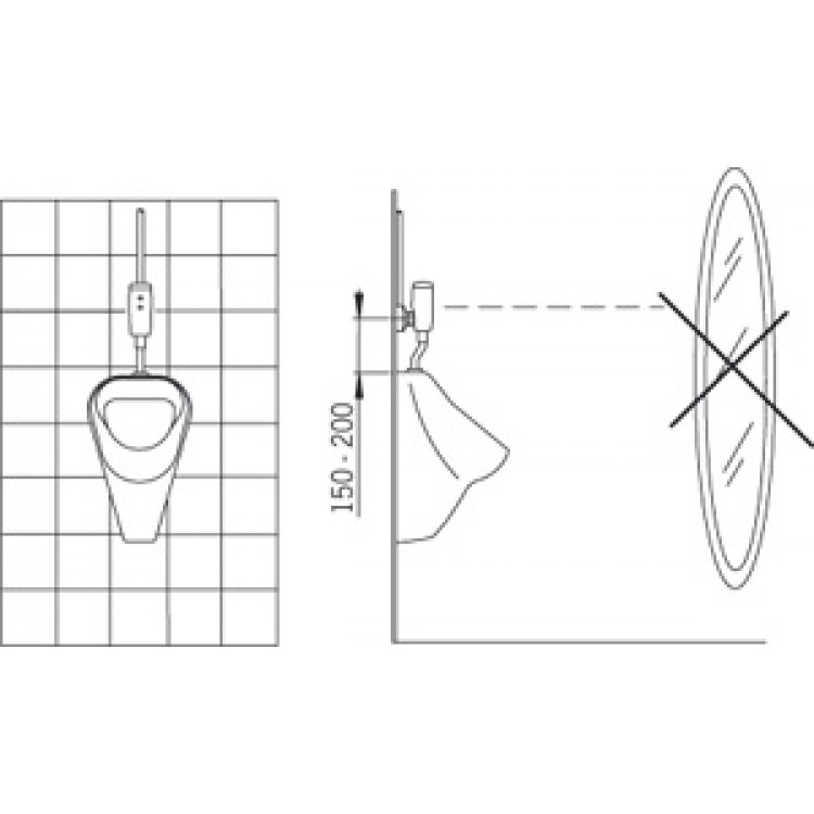 Pisuāra krāns ORAS ELECTRA 6V 6568Z