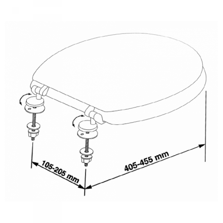 Tualetes poda vāks Duschy MILJO 803-10
