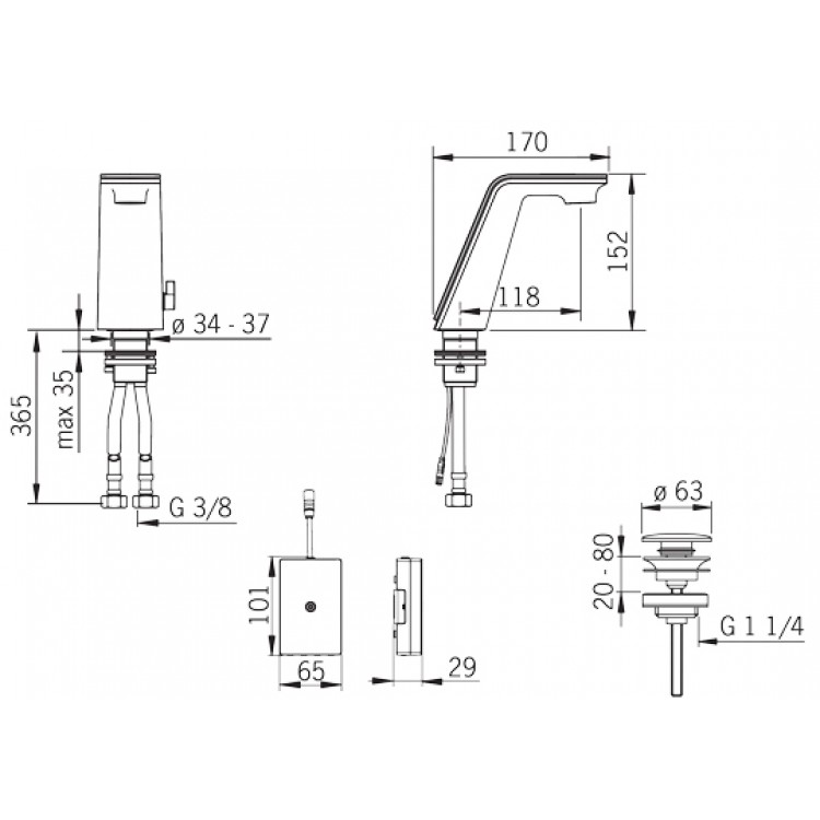 Izlietnes maisītājs IL BAGNO ALESSI Sense by Oras 3V, 8710F