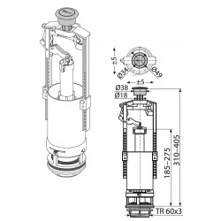 Tualetes poda noplūdes mehānisms Alcaplast A2000 STOP