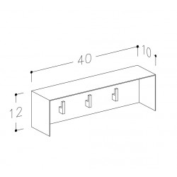 Pakaramais ar 3 āķiem KAME 40cm, AC1702-40/W/BL