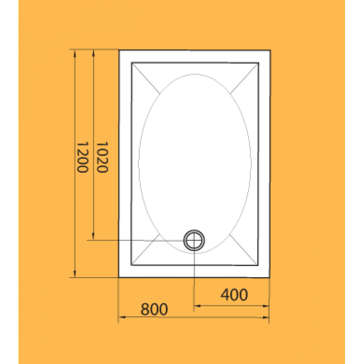 Dušas paliktnis taisnstūra PAA ART 80x120 cm