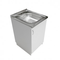 Virtuves izlietnes skapītis Aqualine 50x60cm, balts/balts