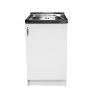 Virtuves izlietnes skapītis Aqualine 50x60cm, balts/balts