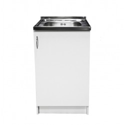 Virtuves izlietnes skapītis Aqualine 50x60cm, balts/balts