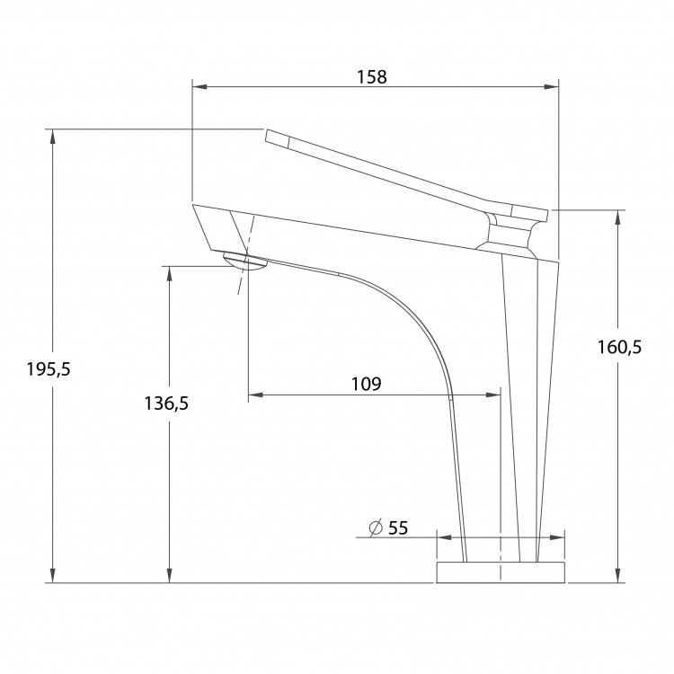 Izlietnes maisītājs Helika NOS, 1077
