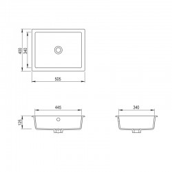 Vannas istabas iebūvējamā izlietne Turtl Neces 50.5x40cm, BQC50-220