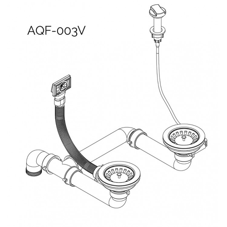 Helika Virtuves izlietņu automātisks vārsts 3 1/2 AQF-003V